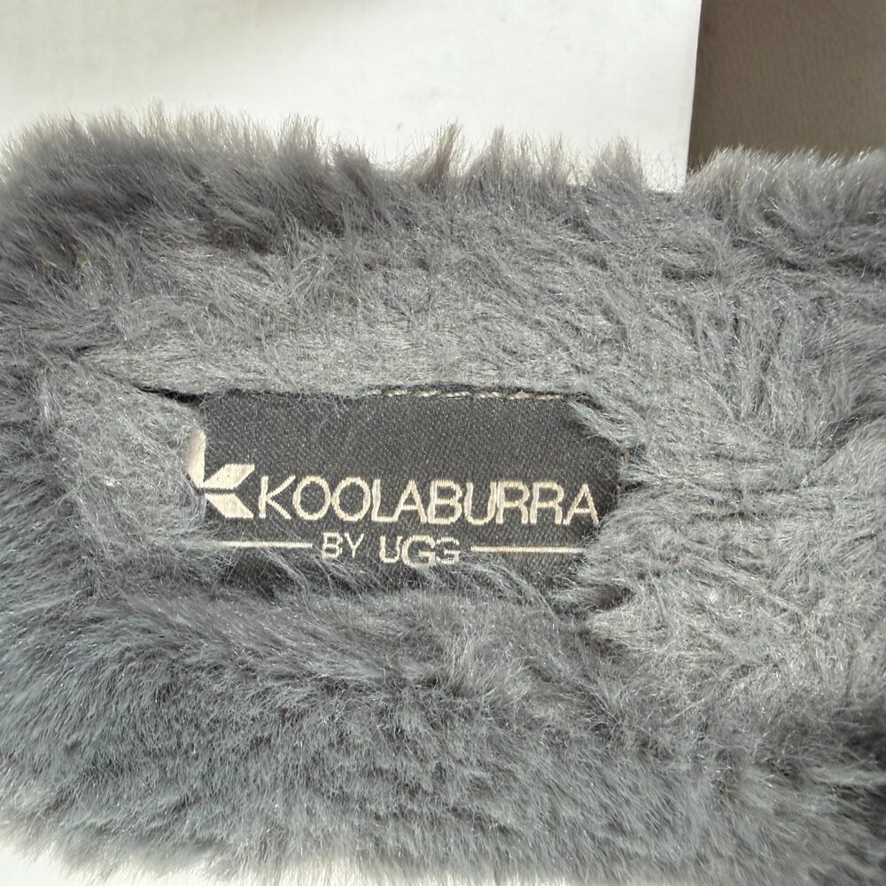 Koolaburra By UGG Slippers Women Size 6 Gray Back Strap Sandal Open Toe Fuzzn II - Picture 3 of 10